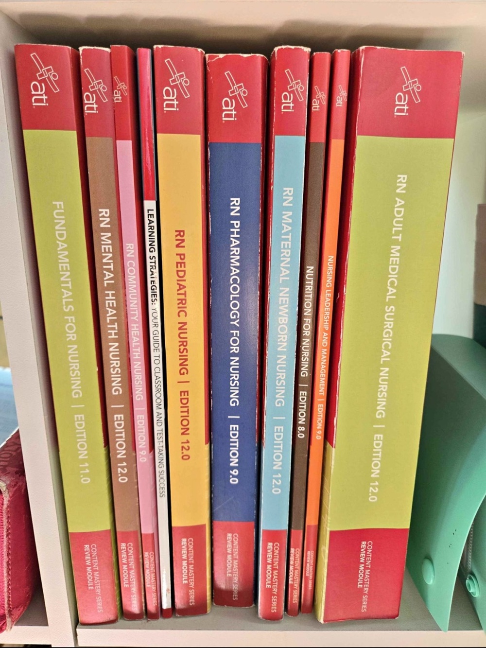 ATI Nursing Textbook Set - Multi-Color Spines